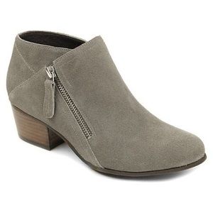 NEW IN BOX Vaneli Gray Suede Booties